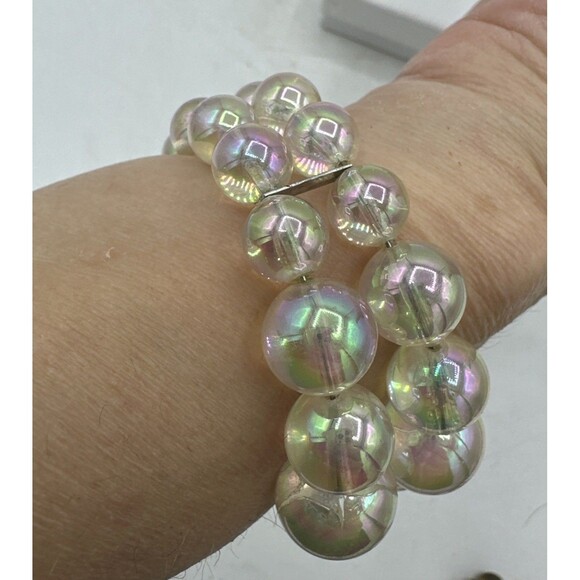Vintage Iridescent Bubble Coil Bracelet - Picture 11 of 11